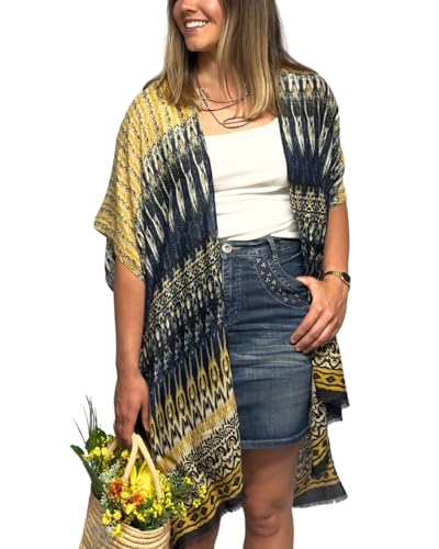 Image of Humble Hilo Womens Kimono Cardigan Sleeveless Lightweight Cover Up Casual & Flowy, 2 Sizes