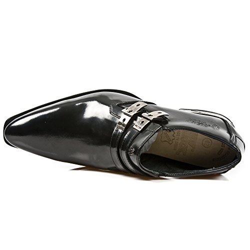 New Rock M.2246-S5 rangers cuir noir plateforme Rangers gothiques unisexes - 7