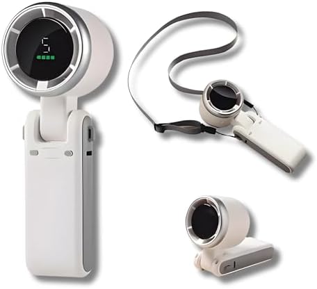 Ventilador Portátil Recarregável 7W, Mini Ventilador de Mão Dobrá...