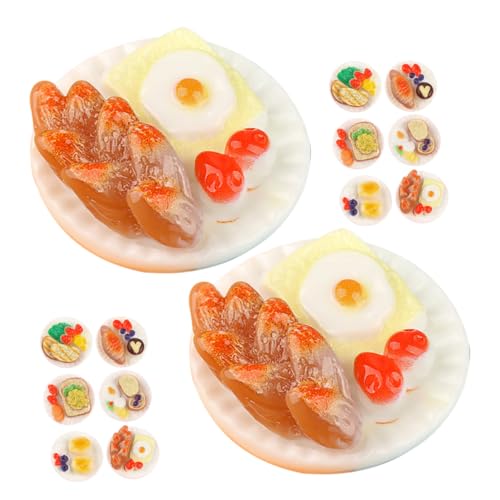 ibasenice 96 Peças Brinquedos de comida simulados casa sobremesa em miniatura mini decorações de art