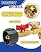 Upgraded Propane Refill Adapter with Valve and Gauge, for Filling 1lb Bottles from a 20lb Tank, Fits QCC1/Type1 Propane Tanks and 1lb Disposable Cylinders, Solid Brass, Includes 1x Sealing Tape