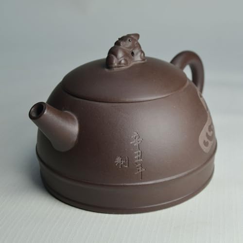 Image of Yixing Clay Teapot 10oz Zisha Tea Pot Chinese Dragon Kungfu Tea Set Kettle (Clay purple 10oz)