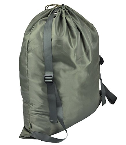 『25”X31”』Hanging Laundry Hamper Bag, 100% Nylon Laundry, Dry & Cleaning Store Use With Adjustable Shoulder Straps, Army Green #TOP5