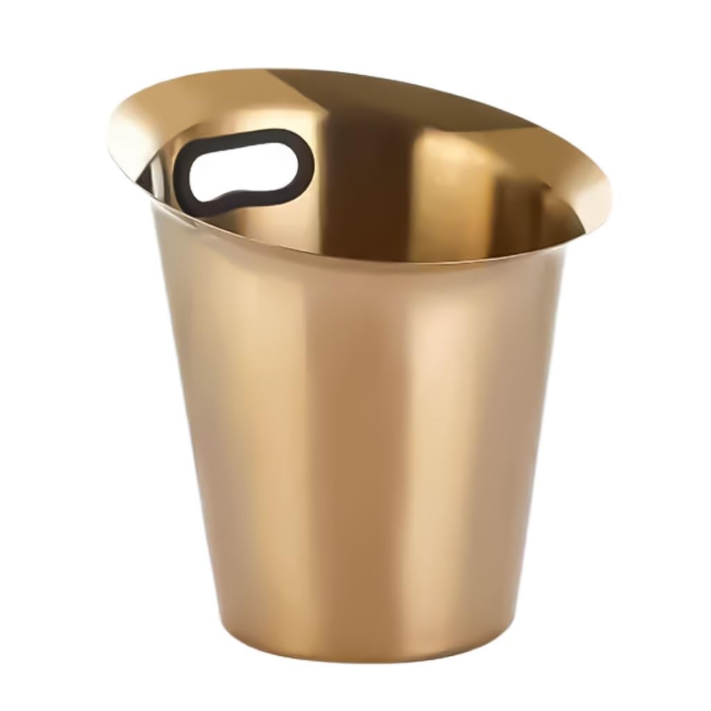 Secchio per birra portatile, per bevande, con specchio riflettente, mantiene cocktail, vino, birra, club, bar, matrimoni, porta ghiaccio (oro, 3 l)