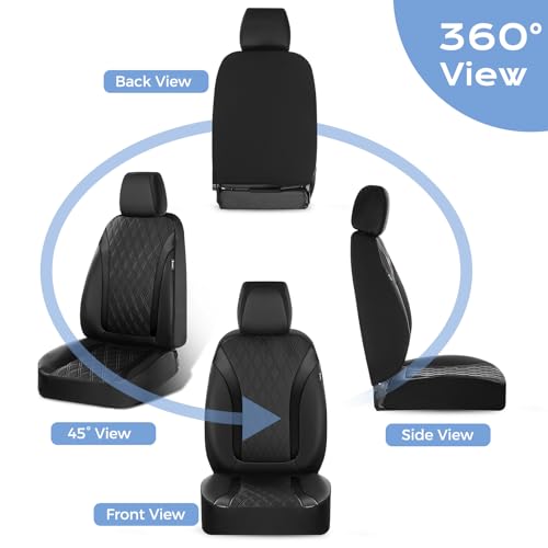 Image of FLORICH Car Seat Covers Front Seat, Leather Seat Covers for Cars, Car Seat Protector Waterproof, Universal Automotive Seat Covers, Front Car Seat Cover Fit for Most Cars SUV Pick-up Truck