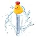 Badewannenthermograph - verspielte W&auml;rme, Instant Schwimmender Sensor mit Leine, Wassermessger&auml;t | Perf