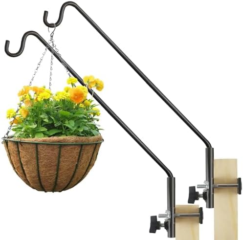 ERYTLLY 2 Packs Extended Rail Hook Fence Deck Bird Feeder Hook 36...