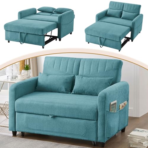 Homgoday Sofá Cama Convertible: Comodidad Dual, Diseño Innovador, Respaldo Ajustable, Tejido Transpirable, Estructura Robusta