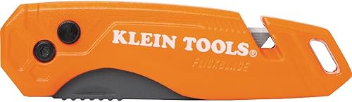 Miniatura 6 de Klein Tools 44303 FLICKBLADE Cuchillo utilitario plegable con almacenamiento de cuchillas, cuchillo utilitario con 5 cuchillas, compacto con botón