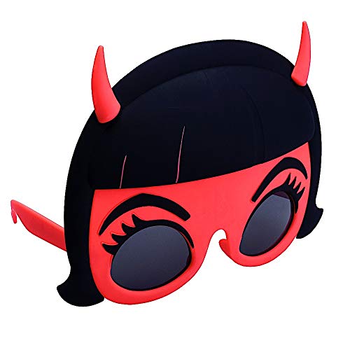 Sun-Staches Devil Girl Sunglasses | Red Hot Party Attire | UV 400 | One Size Fits Most