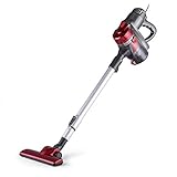 Oneconcept Cleanbutler - Aspirador, Batería, Aspirador de Mano, 450 W, 73 Db, Tubo Telescópico, Sin Bolsa, Gran Potencia Aspiradora, Mango Ergonómico, Tecnología de Ciclón Radial, Rojo
