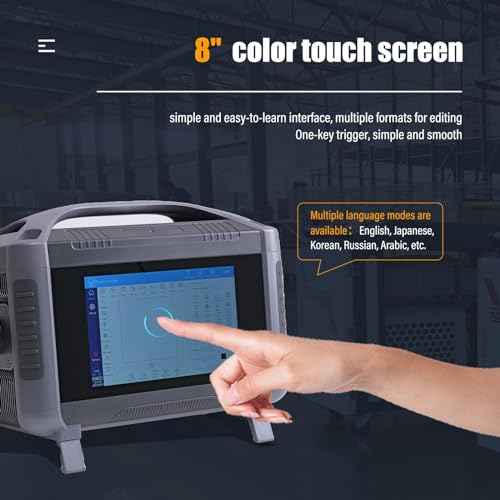 Image of Fiber Laser Engraver Portable Handheld 50W Fiber Laser Marking Machine Battery and Plug in Dual Power 100x100mm Engraving Area for Metal Non Metal Class 1 Laser Output Power 0.39mW