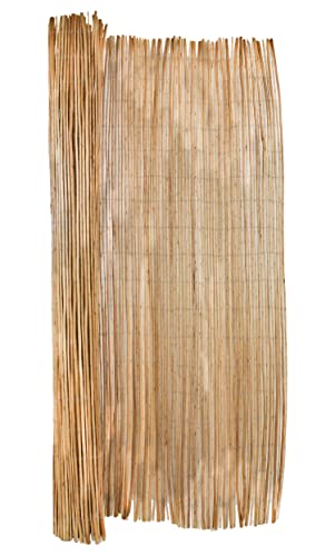 Backyard X-Scapes Natural Peeled Willow Decorative Fencing Rolled Panel Fence