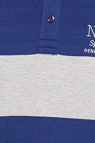 Image of Deniklo Men's Cotton Rich Half Sleeve Regular Fit Striped Polo T-Shirt (Available in Plus Size)