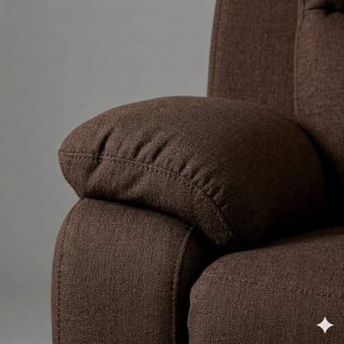 Image of Amazon Brand - Solimo Elira | Single Seater Sofa Recliner | Manual Recliner (Velvet Brown)