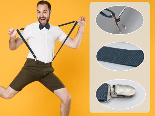 Image of Dibi Suspenders for Men - Adjustable X back Suspender with 4 Strong Clips