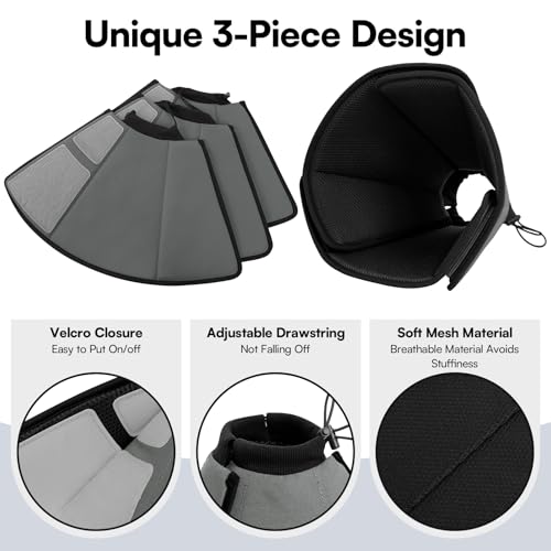 Image of Queenmore Soft Dog Cone Collar, Comfortable Cones for Small Dogs /Cat