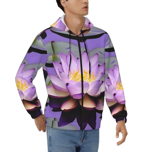 Sweat à capuche homme motif lotus le vêtement idéal pour vos sorties décontractées