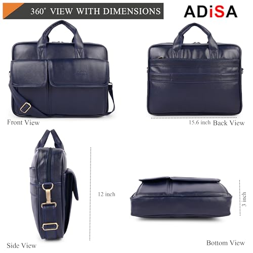 Image of ADISA Laptop Messenger Office Bag Briefcase for Work for Men (LB6055)