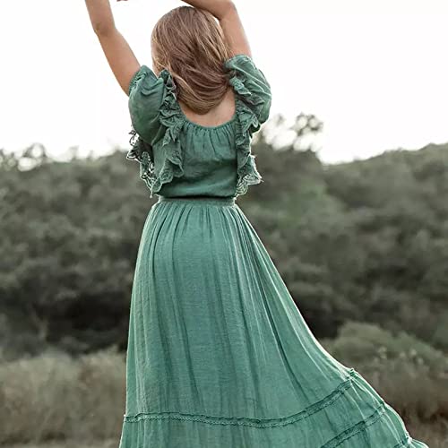 Girls Boho Girl Dress Ruffle Sleeve A-Line Formal Dresses for Wedding Party Vintage Clothes3