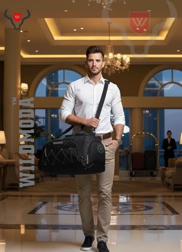 Image of 50L Duffel Travel Bag with Multiple Pockets | Ideal for Gym & Outdoor Trips (Black)