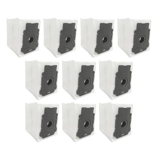 Pacote com 10 sacos de lixo compatíveis com aspirador de pó irobot Roomba substituição i7+, E5, E6, s9 Series Automatic Dirt Disposal