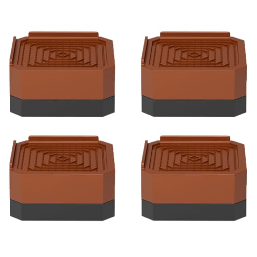 ITTRUH Elevadores de Muebles, 4 Piezas Elevadores de sofá de plástico Que soportan hasta 500 kg Elevadores de Mesa Pies de Soporte de Alta Resistencia Dispositivo Aumentado(Brown,4cm)