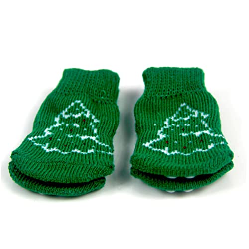 Angoily 4pcs Cat Socks Christmas Warm Pet Socks Cotton Texture Comfort Fashion for Winter