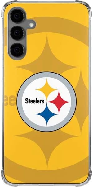 Skinit Clear Phone Case Compatible with Galaxy S24 Plus - Officially Licensed NFL Pittsburgh Steelers Double Vision Design