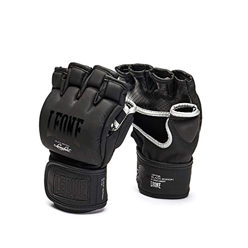 Leone 1947 MMA Gloves Black Edition Grappling Gloves Martial Arts Sparring Gloves Punching