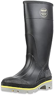 Servus XTP 15" PVC Chemical-Resistant Steel Toe Men's Work Boots, Black, Yellow