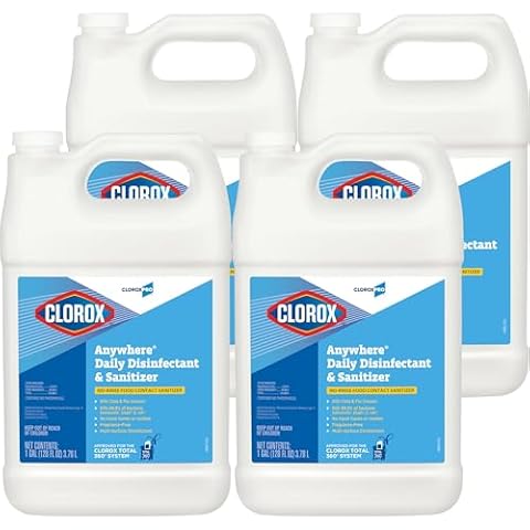 CloroxPro Anywhere Daily Disinfectant and Sanitizing Bottle, 128 Ounces Each, Pack of 4 Cover