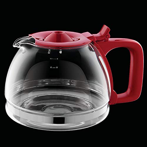 Russell Hobbs Textures - Cafetera de Goteo (Jarra Cafetera para 10 Tazas, Plástico Mate, 975W, Rojo) - ref. 22611-56 - Imagen 4