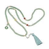 RUINBNC Collar de piedras de ágata con cuentas, cómodo para llevar todo el día, para viajes, eventos y salidas informales, collar de cristal, One Size, como se describe, como se describe