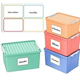 WSICSE 160 Pcs Labels for Storage Bins,6 X 4 Inch Storage Bin Labels Large Removable Labels Easy Peel Off for School Business Home