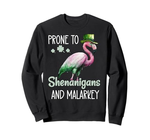 Prone to Shenanigans and Malarkey Sign St Patricks Flamingo �g���[�i�[