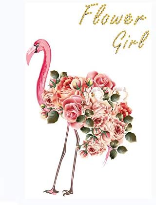 Pink Flamingo Flower Tail Wall Sticker Decal for Home Living Room Bedroom Decor, Flamingo Tail Flamingo, 70L x 50W cm