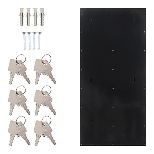 Rottner Depot 6 Briefkastenanlage Silber schwarz Zylinderschloss 2 Schlüssel pro Fach Namensschildhalter inklusive Befestigungsmaterial