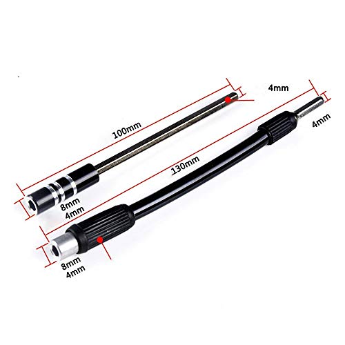 Mayata 1 Set Of 4Mm Flexible Bendable Extended Extension Magnetic Shaft Screwdriver Bit Holder 4Mm Hex Drive Drill Bit Universal Extension Rod #TOP2