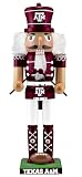 Masterpieces Texas A&M Aggies Nutcracker - Handcrafted Team Painted Wood Christmas Decoration