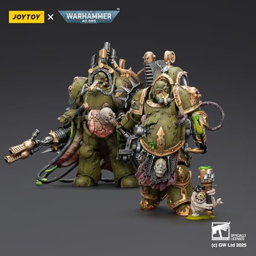 Image of JOYTOY Death Guard Warhammer 40k 1 /18 Action Figure Death Guard Foul Blightspawn and Lord of Virulence Collectible Gifts,Toys for Kids 15+ and Adults