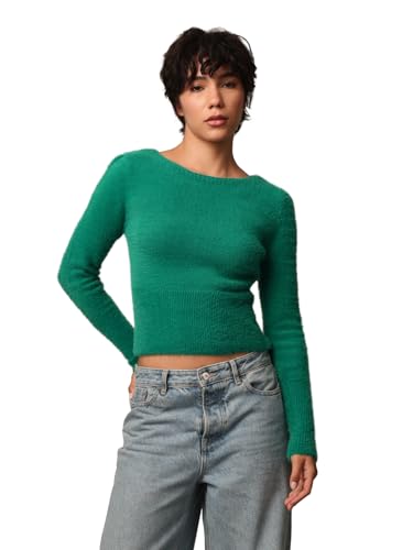 Image of Only Women's Nylon Blend Round Neck Sweater