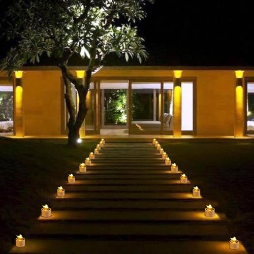 Cougies de té solar, luces de té solares | Diseño de abeja Luz de té impermeable | Acento de mesa reutilizable, decoración de jardín para Halloween y Navidad - imagen 7