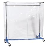 Z Rack Cover Clear Vinyl with Zipper for 60 Inch Z-Rack Garment Racks