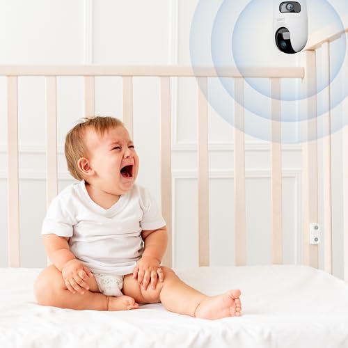 Image of Lorex Connect 2K Indoor Dual Lens Wi-Fi 6 Camera | New Connect App | 360 Pan-Tilt | Person & Pet Detection | Color Night Vision | Instant Call | 2-Way Talk | Cloud & Local Storage Option