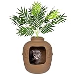 Good Pet Stuff Mocha Brown Large Hidden Litter Box Planter Base Kit for Cat Owners