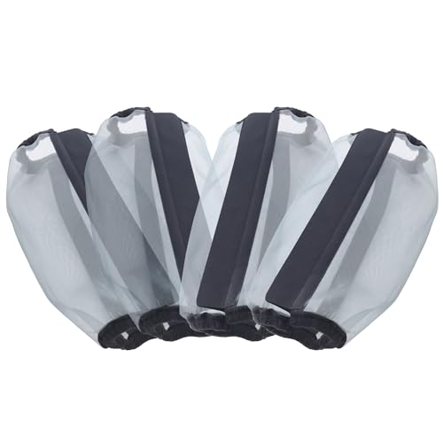 Image of Horse Fly Boots Set of 4, Ultra Lightweight Breathable Mesh Leg Wraps, Non-Slip Fit, Reduce Stomping, Universal Size, Ideal for Summer Grey