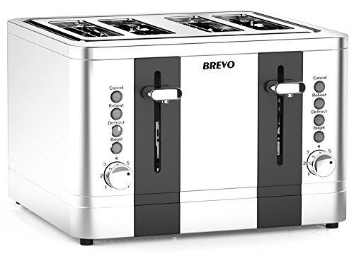 4-Slice 1500W Toaster Extra Wide Slot