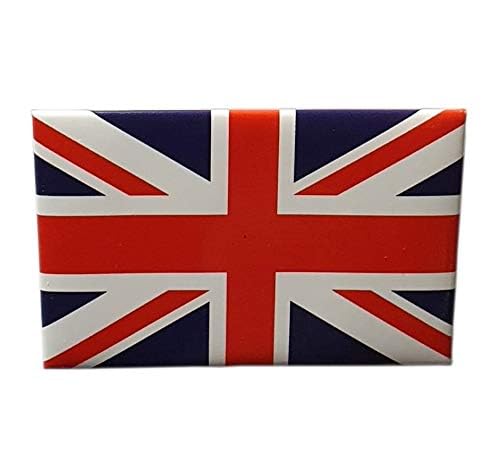 Union Jack Metal Tin Fridge Magnet - British Flag Red White and Blue Souvenir from London England UK