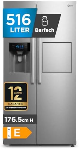Midea KS-EIX 6.23 Side-by-Side Kühl-gefrierkombination/178,8 cm h...